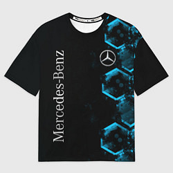Футболка оверсайз мужская Mercedes Мерседес Неон, цвет: 3D-принт