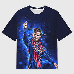 Футболка оверсайз мужская Lionel Messi Barcelona 10, цвет: 3D-принт