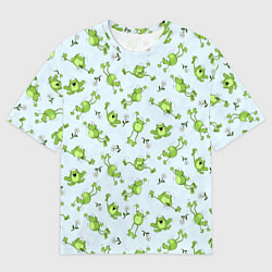 Футболка оверсайз мужская Веселые лягушки, цвет: 3D-принт