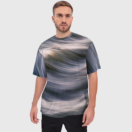Мужская футболка оверсайз Море волнуется / 3D-принт – фото 3