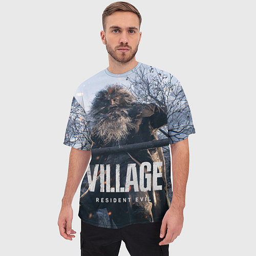 Мужская футболка оверсайз RESIDENT EVIL VILLAGE / 3D-принт – фото 3