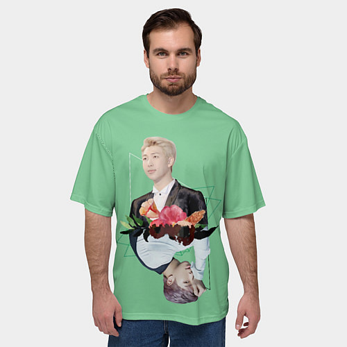 Мужская футболка оверсайз RM x J-Hope / 3D-принт – фото 3