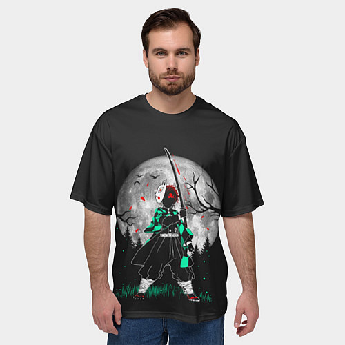 Мужская футболка оверсайз Moon Slayer / 3D-принт – фото 3