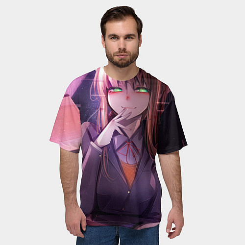 Мужская футболка оверсайз Monika Doki Doki / 3D-принт – фото 3