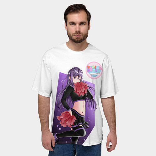 Мужская футболка оверсайз Yuri Doki Doki Literature Club / 3D-принт – фото 3