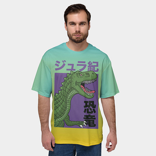 Мужская футболка оверсайз T-rex Король динозавров / 3D-принт – фото 3
