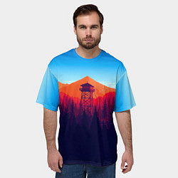Футболка оверсайз мужская Одинокая вышка, цвет: 3D-принт — фото 2