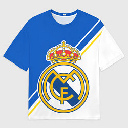 Футболка оверсайз мужская REAL MADRID РЕАЛ МАДРИД, цвет: 3D-принт