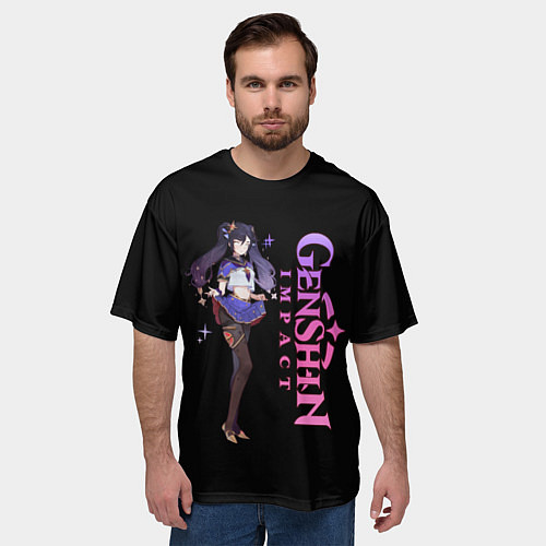 Мужская футболка оверсайз ГЕНШИН ИМПАКТ / 3D-принт – фото 3