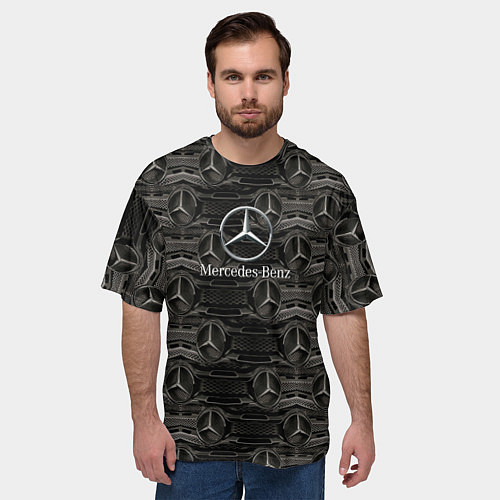 Мужская футболка оверсайз Mercedes-Benz / 3D-принт – фото 3