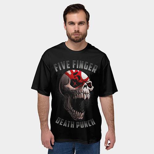 Мужская футболка оверсайз Five Finger Death Punch 5FDP / 3D-принт – фото 3