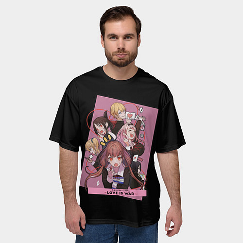 Мужская футболка оверсайз Kaguya Sama Госпожа Кагуя / 3D-принт – фото 3