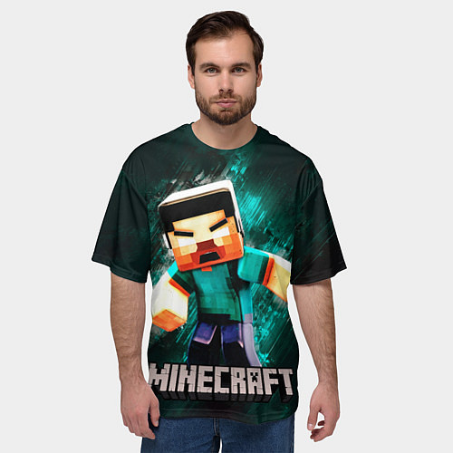 Мужская футболка оверсайз MINECRAFT / 3D-принт – фото 3