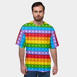 Футболка оверсайз мужская Pop It, цвет: 3D-принт — фото 2
