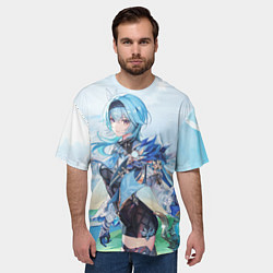 Футболка оверсайз мужская Eula Genshin Impact, цвет: 3D-принт — фото 2