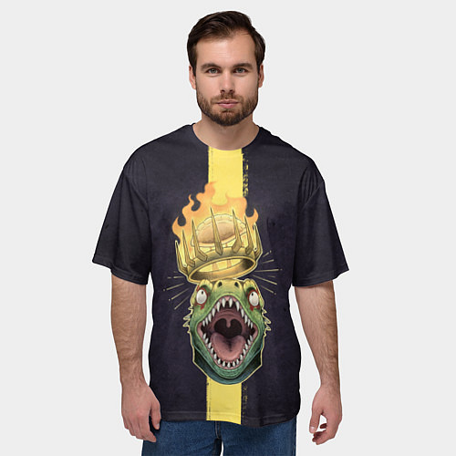 Мужская футболка оверсайз King Caiman / 3D-принт – фото 3