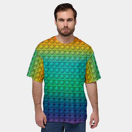 Мужская футболка оверсайз POP IT СИМПЛ ДИМПЛ / 3D-принт – фото 3