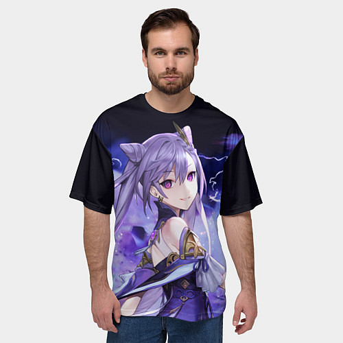 Мужская футболка оверсайз КЭ ЦИН - Genshin Impact / 3D-принт – фото 3