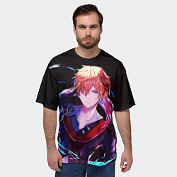 Футболка оверсайз мужская ТАРТАЛЬЯ - ИГРА GENSHIN IMPACT, цвет: 3D-принт — фото 2