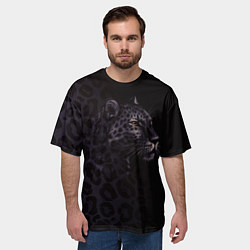 Футболка оверсайз мужская Леопард, цвет: 3D-принт — фото 2