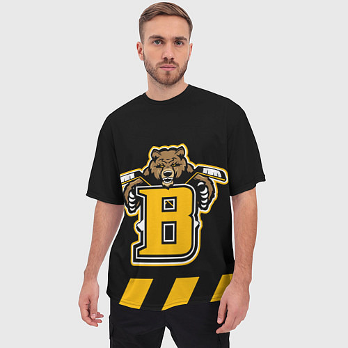 Мужская футболка оверсайз BOSTON BRUINS / 3D-принт – фото 3