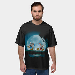 Футболка оверсайз мужская Ночная прогулка, цвет: 3D-принт — фото 2
