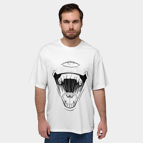 Мужская футболка оверсайз Sukunas Laugh / 3D-принт – фото 3