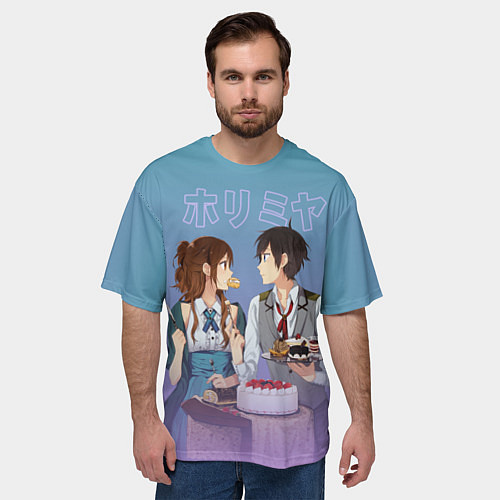 Мужская футболка оверсайз Хоримия любовь / 3D-принт – фото 3