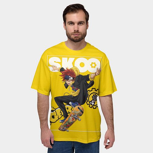 Мужская футболка оверсайз SK8 the Infinity, Реки Кян / 3D-принт – фото 3