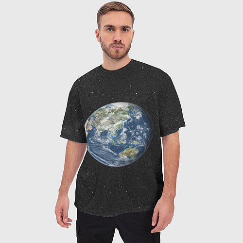 Мужская футболка оверсайз ПланеТа ЗемЛя / 3D-принт – фото 3