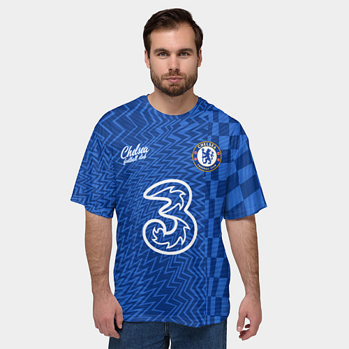 Мужская футболка оверсайз Хаверц Челси фома 20212022 / 3D-принт – фото 3