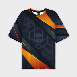 Мужская футболка оверсайз BLACK ORANGE