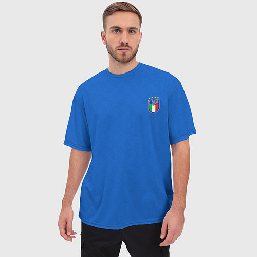 Мужская футболка оверсайз Форма сборной Италии / 3D-принт – фото 3