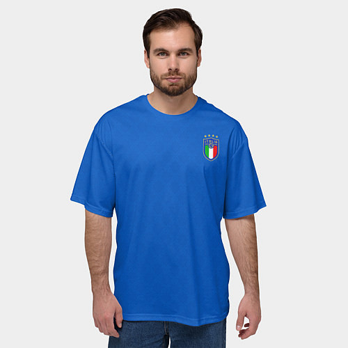 Мужская футболка оверсайз Форма сборной Италии / 3D-принт – фото 3