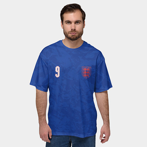 Мужская футболка оверсайз Выездная Форма Гарри Кейна / 3D-принт – фото 3