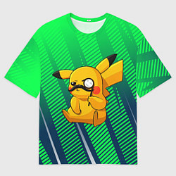Футболка оверсайз мужская Детектив Пикачу, цвет: 3D-принт