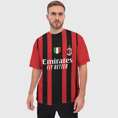 Мужская футболка оверсайз Ибрагимович Милан 20212022 / 3D-принт – фото 3