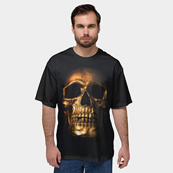 Футболка оверсайз мужская Golden Skull, цвет: 3D-принт — фото 2