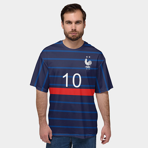 Мужская футболка оверсайз Mbappe Франция / 3D-принт – фото 3