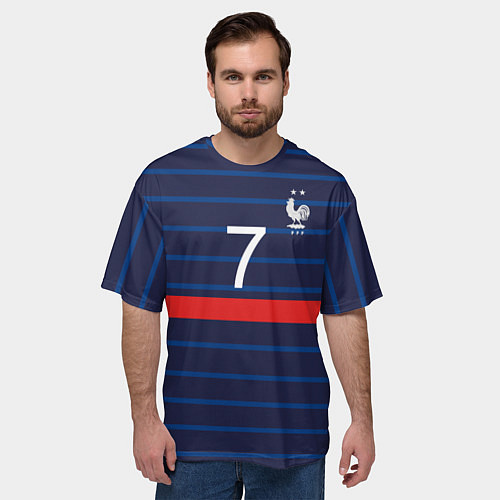 Мужская футболка оверсайз Гризман футболист Франция / 3D-принт – фото 3