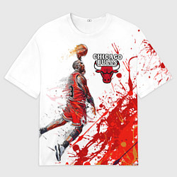 Футболка оверсайз мужская CHICAGO BULLS 9, цвет: 3D-принт