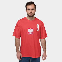Футболка оверсайз мужская Lewandowski Poland 9, цвет: 3D-принт — фото 2