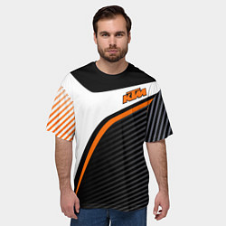 Футболка оверсайз мужская KTM MOTORCYCLES КТМ МОТОЦИКЛ, цвет: 3D-принт — фото 2