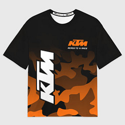 Футболка оверсайз мужская KTM MOTORCYCLES КТМ МОТОЦИКЛ, цвет: 3D-принт