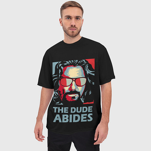 Мужская футболка оверсайз The Dude Abides Лебовски / 3D-принт – фото 3