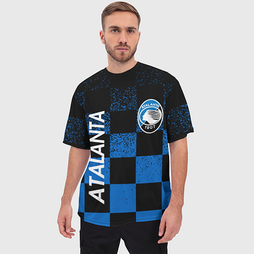 Мужская футболка оверсайз FC ATALANTA ФК АТАЛАНТА / 3D-принт – фото 3