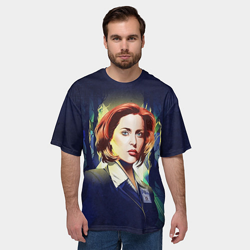 Мужская футболка оверсайз Dana Scully / 3D-принт – фото 3