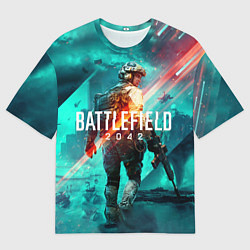 Футболка оверсайз мужская Баттлфилд 2042, цвет: 3D-принт