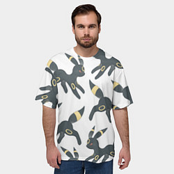 Футболка оверсайз мужская Покемон Амбреон, цвет: 3D-принт — фото 2