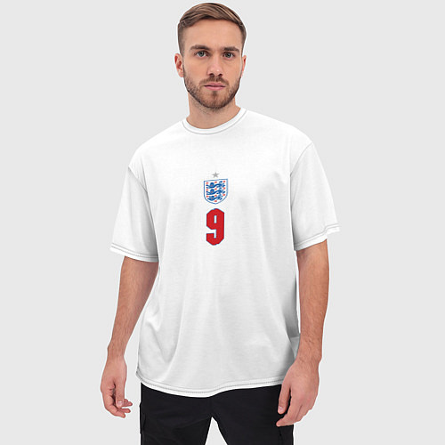 Мужская футболка оверсайз Кейн форма Англия 20212022 / 3D-принт – фото 3